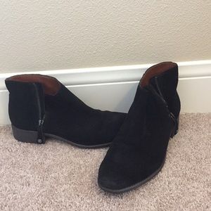 Black suede ankle boots